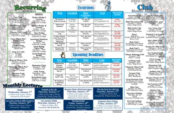 Activity Calendar of Stoneridge Creek, Assisted Living, Nursing Home, Independent Living, CCRC, Pleasanton, CA 4