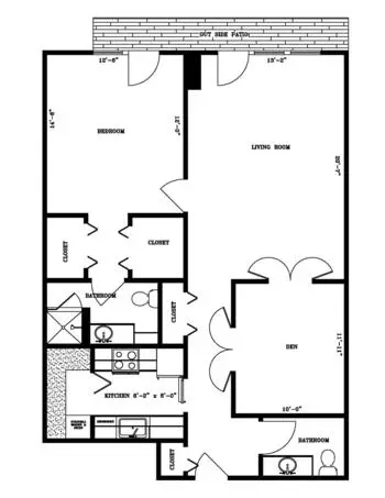 Floorplan of Lasell Village, Assisted Living, Nursing Home, Independent Living, CCRC, Auburndale, MA 8