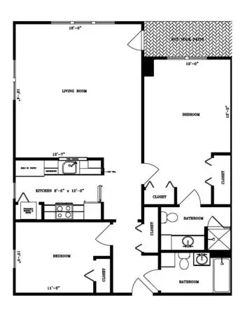 Floorplan of Lasell Village, Assisted Living, Nursing Home, Independent Living, CCRC, Auburndale, MA 10