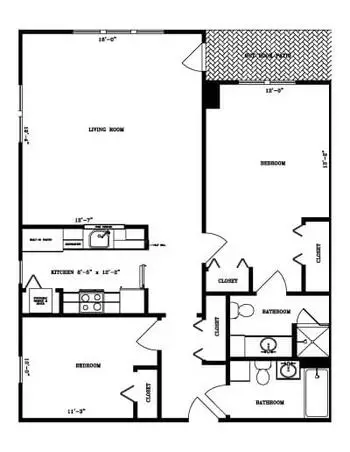 Floorplan of Lasell Village, Assisted Living, Nursing Home, Independent Living, CCRC, Auburndale, MA 9
