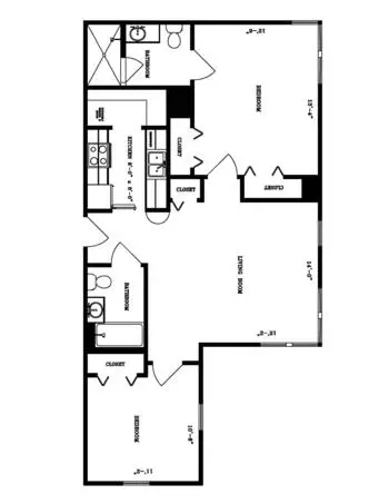 Floorplan of Lasell Village, Assisted Living, Nursing Home, Independent Living, CCRC, Auburndale, MA 12