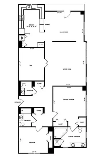 Floorplan of Lasell Village, Assisted Living, Nursing Home, Independent Living, CCRC, Auburndale, MA 16