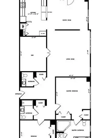 Floorplan of Lasell Village, Assisted Living, Nursing Home, Independent Living, CCRC, Auburndale, MA 15