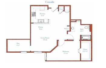 Floorplan of Fountainview, Assisted Living, Nursing Home, Independent Living, CCRC, Reseda, CA 11