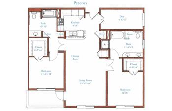 Floorplan of Fountainview, Assisted Living, Nursing Home, Independent Living, CCRC, Reseda, CA 15