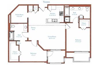 Floorplan of Fountainview, Assisted Living, Nursing Home, Independent Living, CCRC, Reseda, CA 18