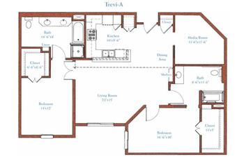 Floorplan of Fountainview, Assisted Living, Nursing Home, Independent Living, CCRC, Reseda, CA 19