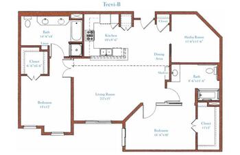 Floorplan of Fountainview, Assisted Living, Nursing Home, Independent Living, CCRC, Reseda, CA 20