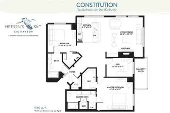 Floorplan of Herons Key, Assisted Living, Nursing Home, Independent Living, CCRC, Gig Harbor, WA 7