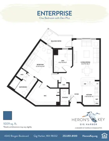 Floorplan of Herons Key, Assisted Living, Nursing Home, Independent Living, CCRC, Gig Harbor, WA 16