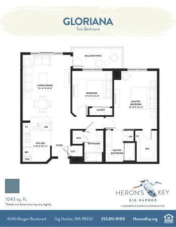 Floorplan of Herons Key, Assisted Living, Nursing Home, Independent Living, CCRC, Gig Harbor, WA 17