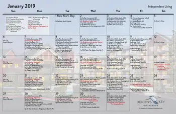 Activity Calendar of Herons Key, Assisted Living, Nursing Home, Independent Living, CCRC, Gig Harbor, WA 3