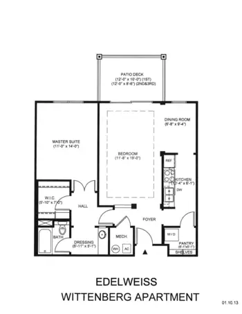 Floorplan of Twin Lakes Community, Assisted Living, Nursing Home, Independent Living, CCRC, Burlington, NC 1