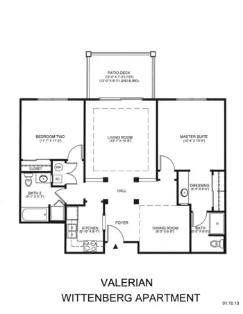 Floorplan of Twin Lakes Community, Assisted Living, Nursing Home, Independent Living, CCRC, Burlington, NC 3