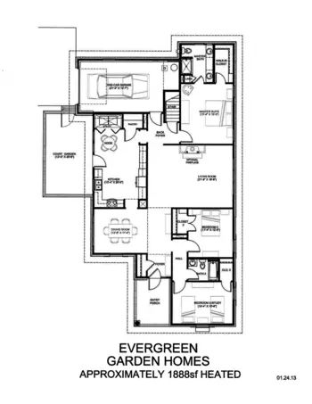 Floorplan of Twin Lakes Community, Assisted Living, Nursing Home, Independent Living, CCRC, Burlington, NC 9