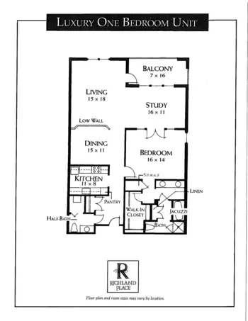 Floorplan of Richland Place, Assisted Living, Nursing Home, Independent Living, CCRC, Nashville, TN 1