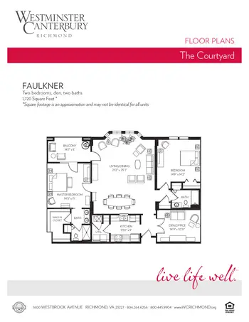 Floorplan of Westminster Canterbury Richmond, Assisted Living, Nursing Home, Independent Living, CCRC, Richmond, VA 5