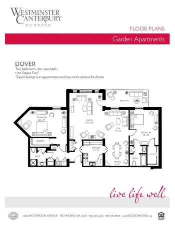 Floorplan of Westminster Canterbury Richmond, Assisted Living, Nursing Home, Independent Living, CCRC, Richmond, VA 13
