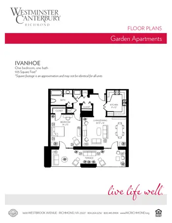 Floorplan of Westminster Canterbury Richmond, Assisted Living, Nursing Home, Independent Living, CCRC, Richmond, VA 15