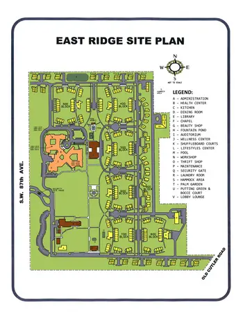 Campus Map of East Ridge at Cutler Bay, Assisted Living, Nursing Home, Independent Living, CCRC, Cutler Bay, FL 1