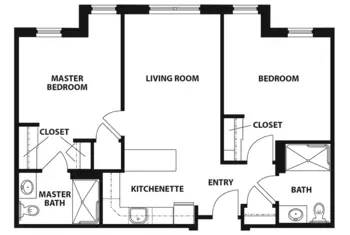 Floorplan of The Terraces at Bonita Springs, Assisted Living, Nursing Home, Independent Living, CCRC, Bonita Springs, FL 7