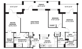 Floorplan of The Terraces at Bonita Springs, Assisted Living, Nursing Home, Independent Living, CCRC, Bonita Springs, FL 17