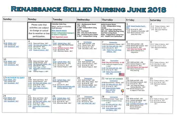 Activity Calendar of The Terraces at Bonita Springs, Assisted Living, Nursing Home, Independent Living, CCRC, Bonita Springs, FL 10