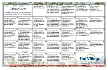 Activity Calendar of The Village at Gainesville, Assisted Living, Nursing Home, Independent Living, CCRC, Gainesville, FL 12