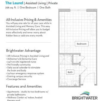 Floorplan of Brightwater, Assisted Living, Nursing Home, Independent Living, CCRC, Myrtle Beach, SC 5