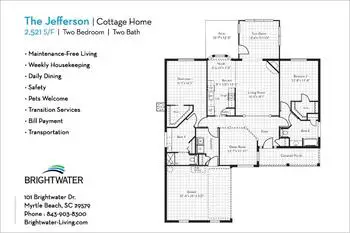 Floorplan of Brightwater, Assisted Living, Nursing Home, Independent Living, CCRC, Myrtle Beach, SC 7