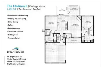 Floorplan of Brightwater, Assisted Living, Nursing Home, Independent Living, CCRC, Myrtle Beach, SC 8