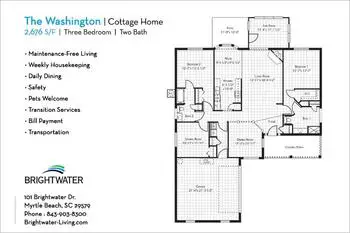 Floorplan of Brightwater, Assisted Living, Nursing Home, Independent Living, CCRC, Myrtle Beach, SC 11