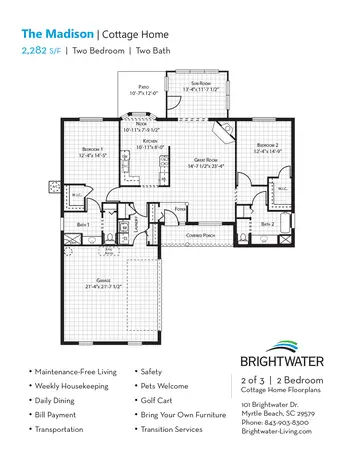 Floorplan of Brightwater, Assisted Living, Nursing Home, Independent Living, CCRC, Myrtle Beach, SC 13