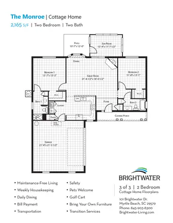 Floorplan of Brightwater, Assisted Living, Nursing Home, Independent Living, CCRC, Myrtle Beach, SC 15