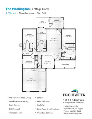 Floorplan of Brightwater, Assisted Living, Nursing Home, Independent Living, CCRC, Myrtle Beach, SC 16
