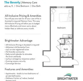 Floorplan of Brightwater, Assisted Living, Nursing Home, Independent Living, CCRC, Myrtle Beach, SC 17