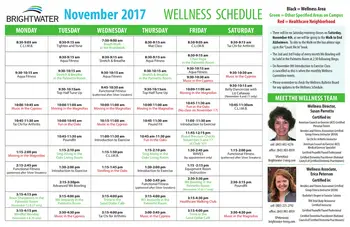 Activity Calendar of Brightwater, Assisted Living, Nursing Home, Independent Living, CCRC, Myrtle Beach, SC 1