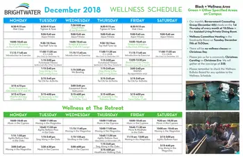 Activity Calendar of Brightwater, Assisted Living, Nursing Home, Independent Living, CCRC, Myrtle Beach, SC 3