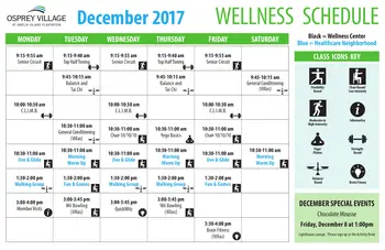 Activity Calendar of Osprey Village, Assisted Living, Nursing Home, Independent Living, CCRC, Fernandina Beach, FL 1