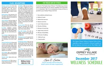 Activity Calendar of Osprey Village, Assisted Living, Nursing Home, Independent Living, CCRC, Fernandina Beach, FL 2