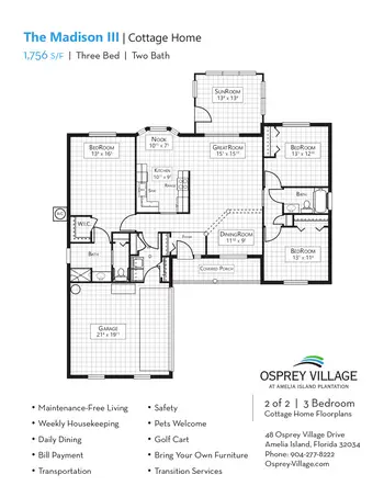 Floorplan of Osprey Village, Assisted Living, Nursing Home, Independent Living, CCRC, Fernandina Beach, FL 8