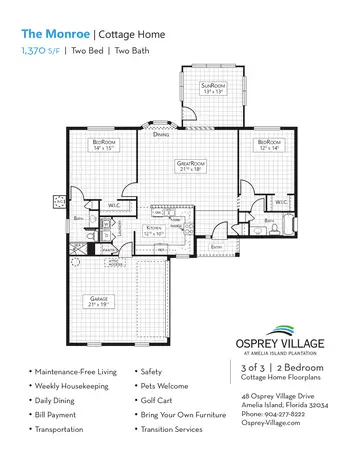 Floorplan of Osprey Village, Assisted Living, Nursing Home, Independent Living, CCRC, Fernandina Beach, FL 9