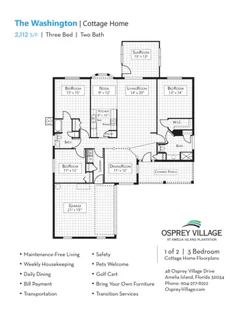 Floorplan of Osprey Village, Assisted Living, Nursing Home, Independent Living, CCRC, Fernandina Beach, FL 10
