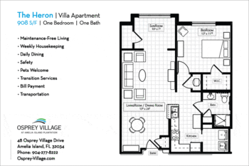 Floorplan of Osprey Village, Assisted Living, Nursing Home, Independent Living, CCRC, Fernandina Beach, FL 12
