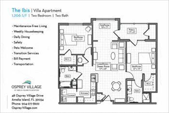 Floorplan of Osprey Village, Assisted Living, Nursing Home, Independent Living, CCRC, Fernandina Beach, FL 14