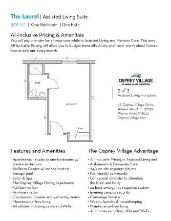 Floorplan of Osprey Village, Assisted Living, Nursing Home, Independent Living, CCRC, Fernandina Beach, FL 16