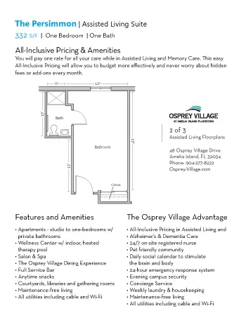 Floorplan of Osprey Village, Assisted Living, Nursing Home, Independent Living, CCRC, Fernandina Beach, FL 18