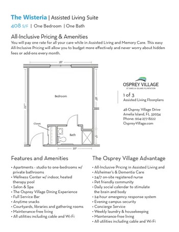 Floorplan of Osprey Village, Assisted Living, Nursing Home, Independent Living, CCRC, Fernandina Beach, FL 19