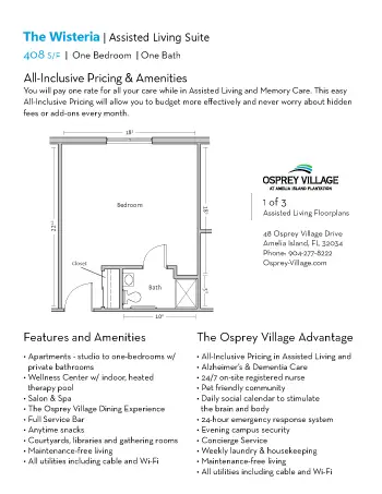 Floorplan of Osprey Village, Assisted Living, Nursing Home, Independent Living, CCRC, Fernandina Beach, FL 20