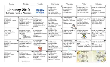 Activity Calendar of Bethesda Parkside Retirement Community, Assisted Living, Nursing Home, Independent Living, CCRC, Aberdeen, SD 4